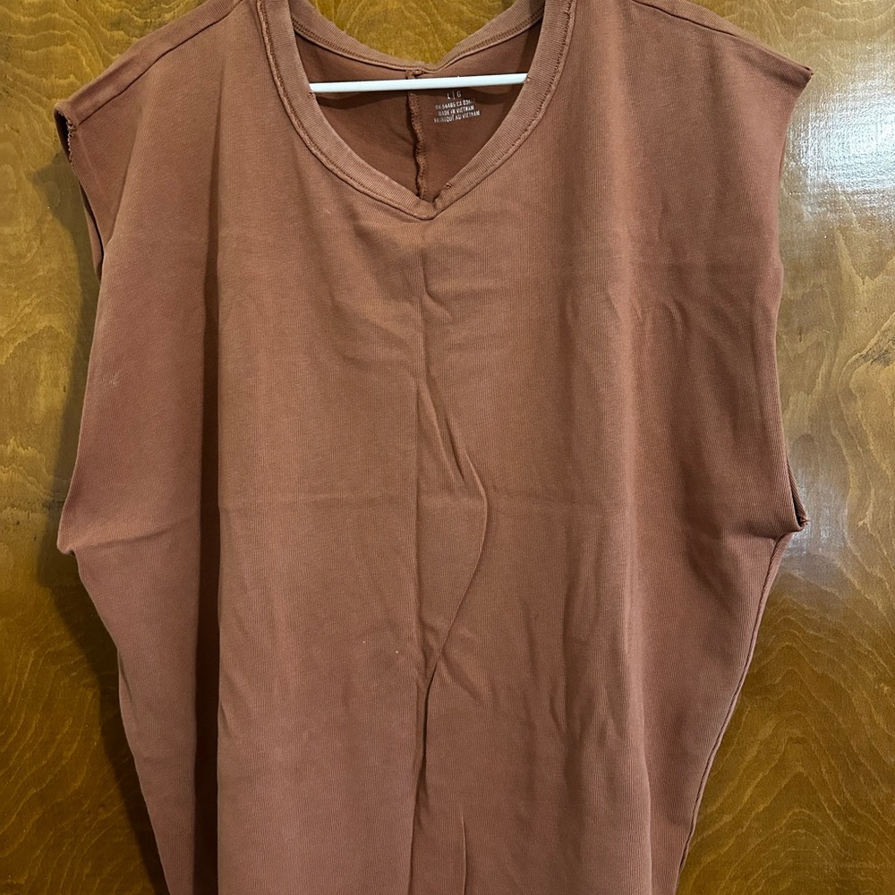 Aerie Brown Muscle Tee for Women